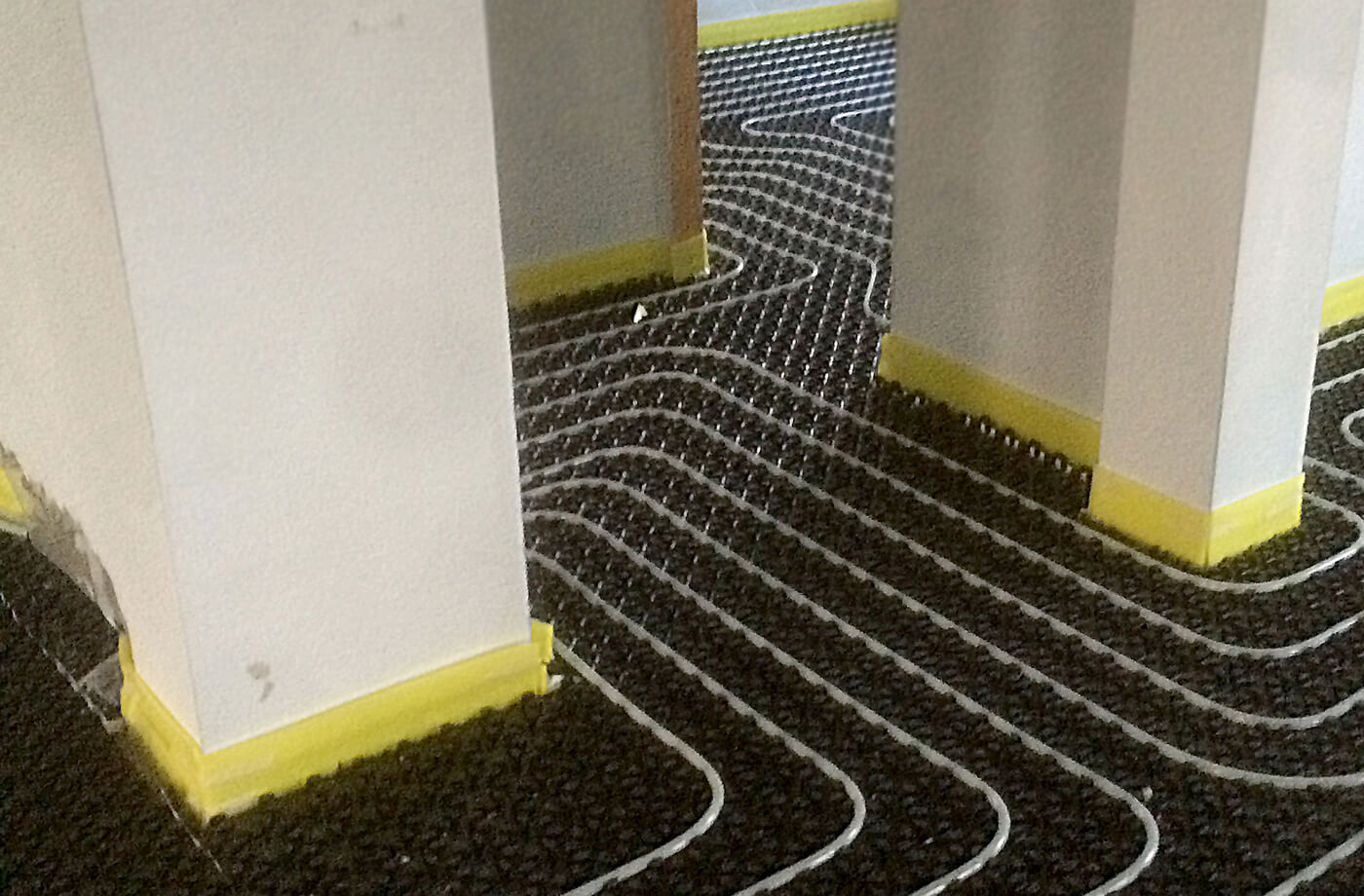 riscaldamento a pavimento - villa privata