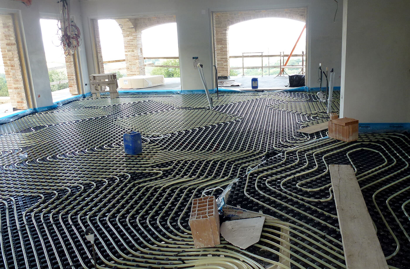 riscaldamento a pavimento - villa privata