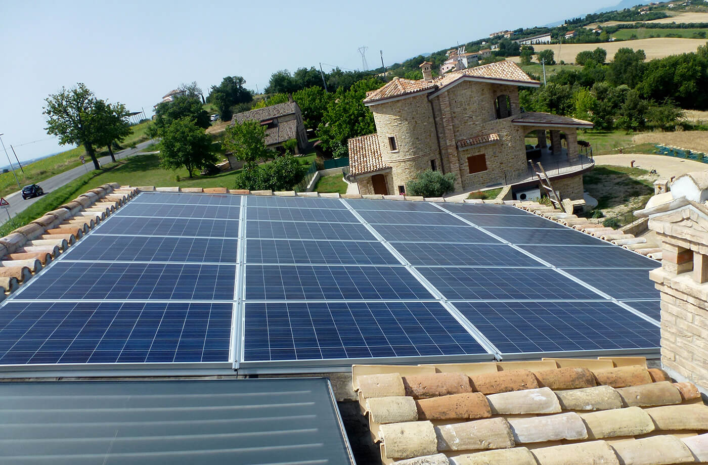 impianto solare - villa privata